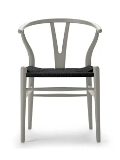Carl Hansen & Søn Y-stol CH24 Soft Seaweed med sort flet af Hans J. Wegner><noscript><img width=
