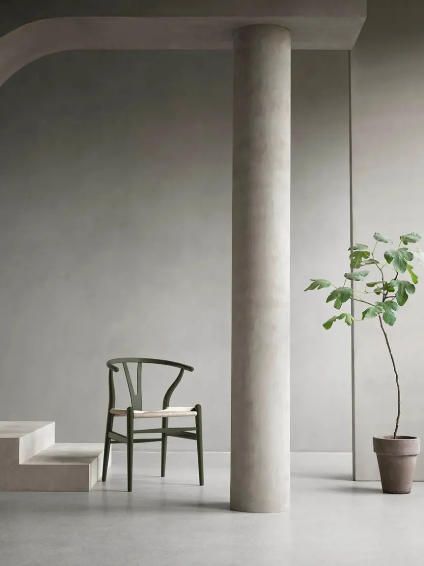 Carl Hansen & Søn Y-stol CH24 Soft Silver Grey af Hans J. Wegner> Spisebordsstole