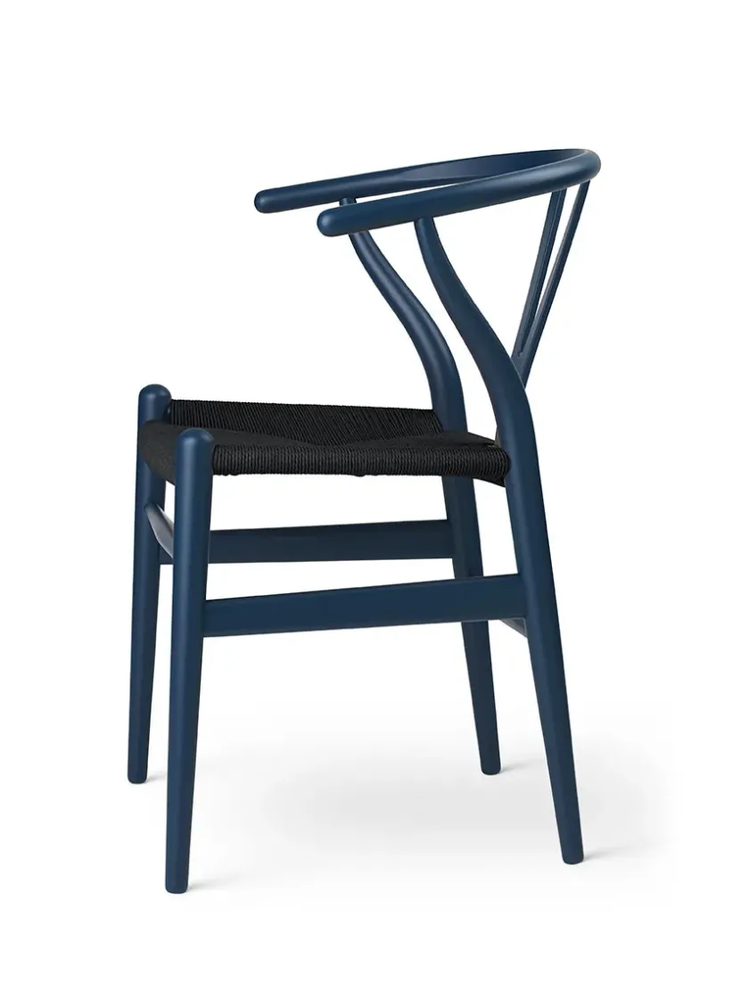 Carl Hansen & Søn Y-stol CH24 Soft Slate med sort flet af Hans J. Wegner> Spisebordsstole