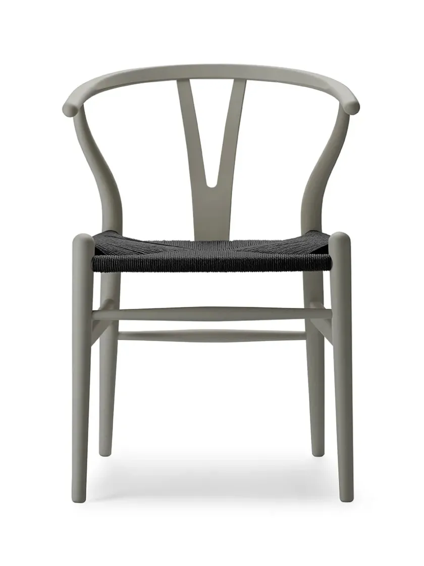 Carl Hansen & Søn Y-stol CH24 Soft Slate med sort flet af Hans J. Wegner> Spisebordsstole