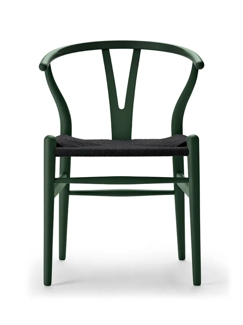 Carl Hansen & Søn Y-stol CH24 Soft Slate med sort flet af Hans J. Wegner> Spisebordsstole