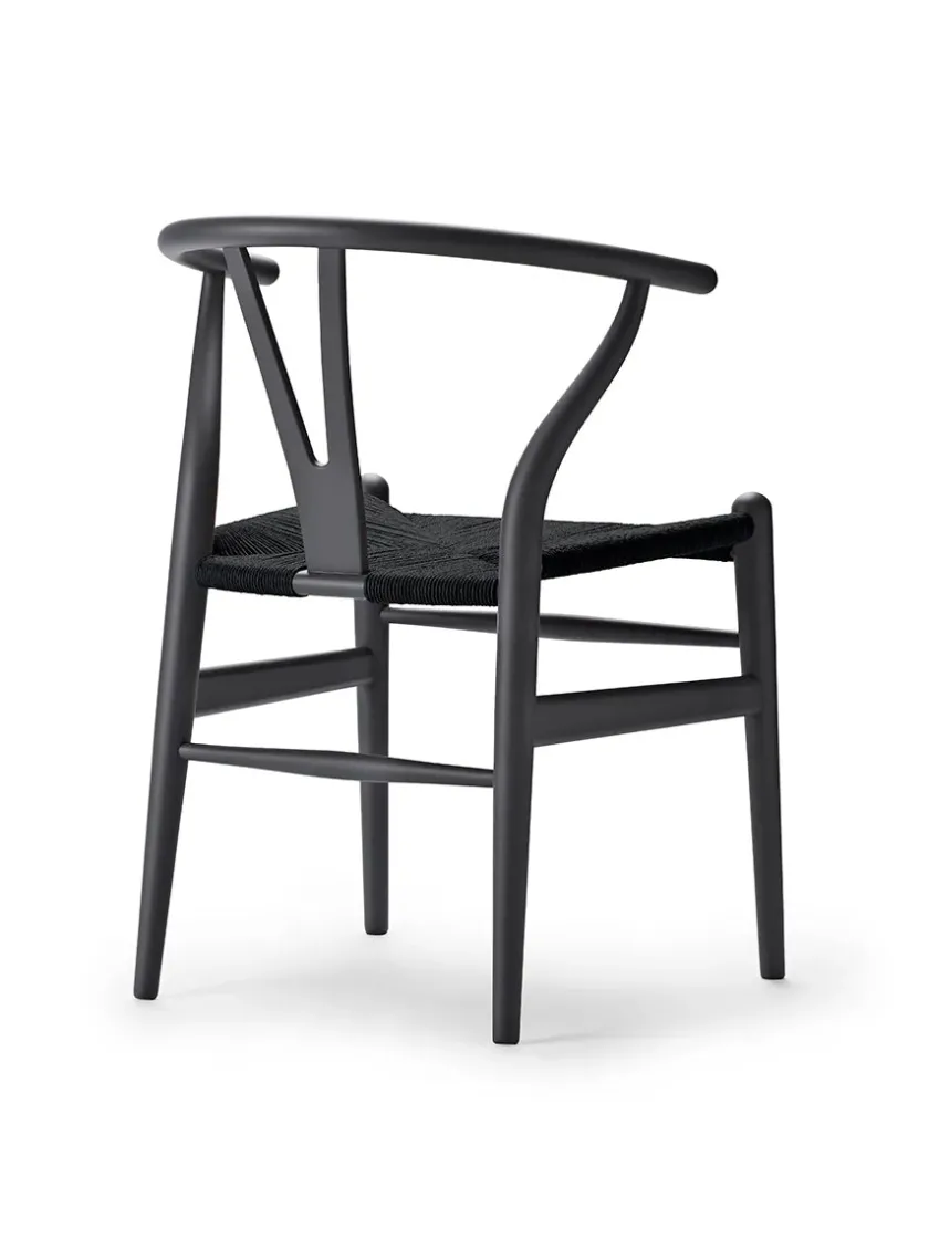 Carl Hansen & Søn Y-stol CH24 Soft Slate med sort flet af Hans J. Wegner> Spisebordsstole