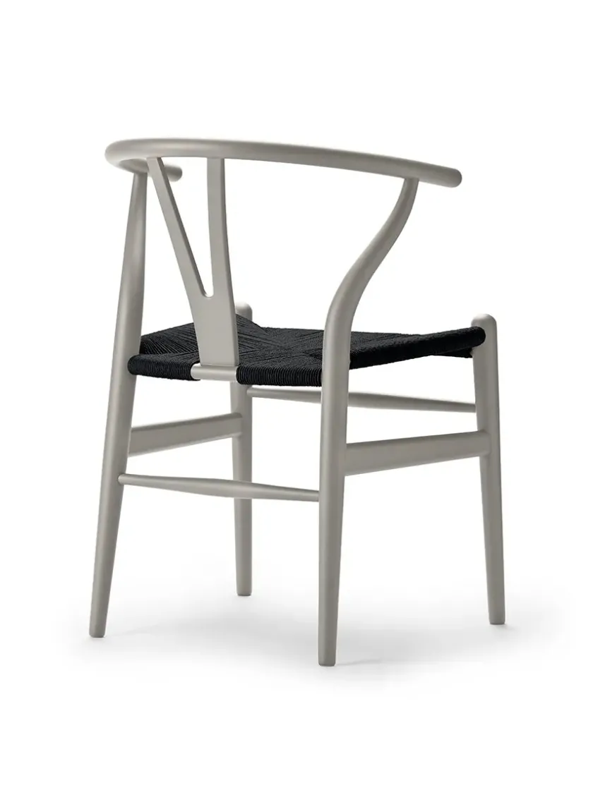 Carl Hansen & Søn Y-stol CH24 Soft Slate med sort flet af Hans J. Wegner> Spisebordsstole