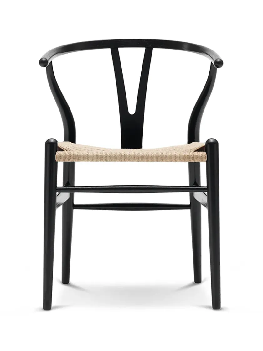 Carl Hansen & Søn Y-stol CH24, sort ask af Hans J. Wegner> Spisebordsstole