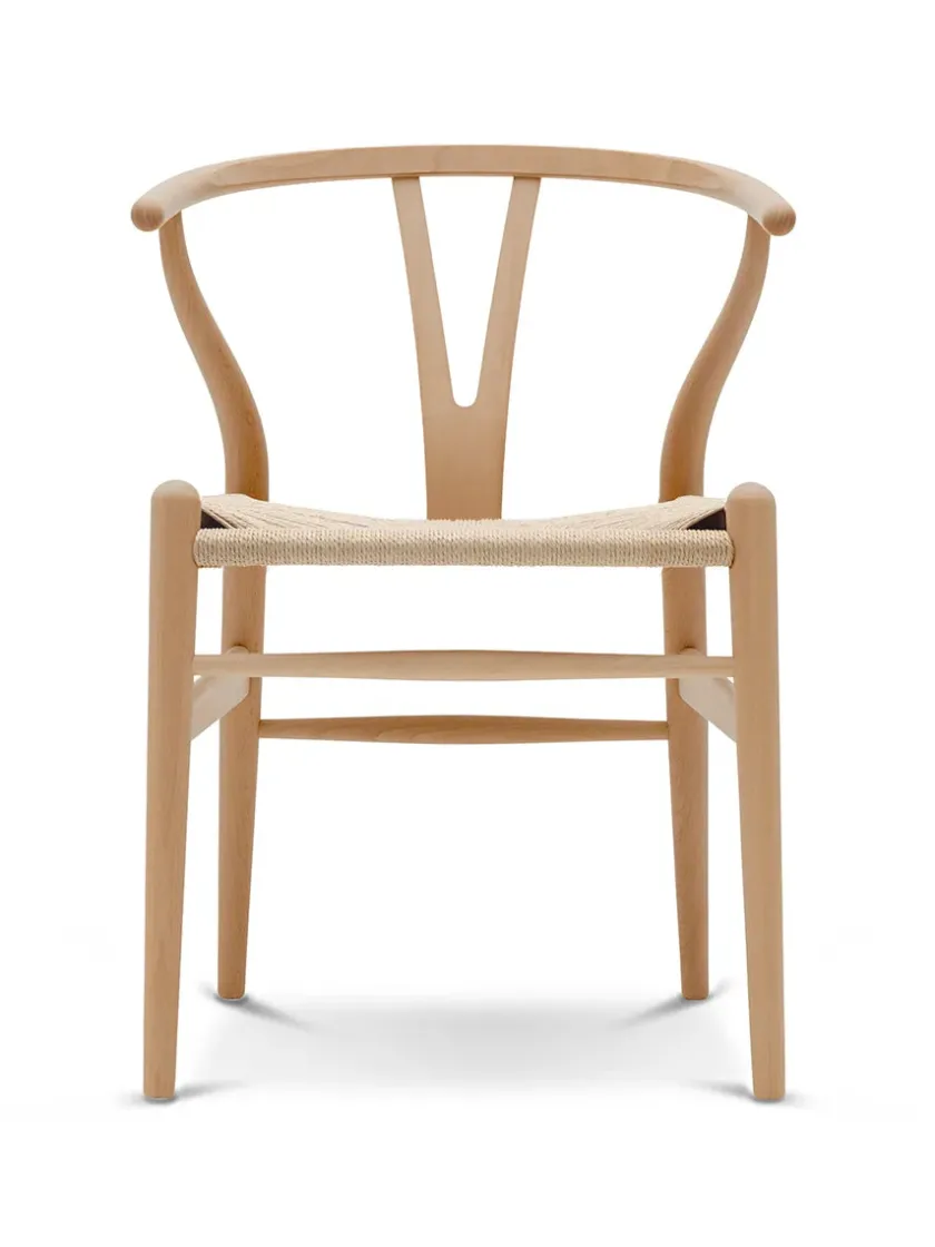 Carl Hansen & Søn Y-stol CH24, sort bøg af Hans J. Wegner> Spisebordsstole