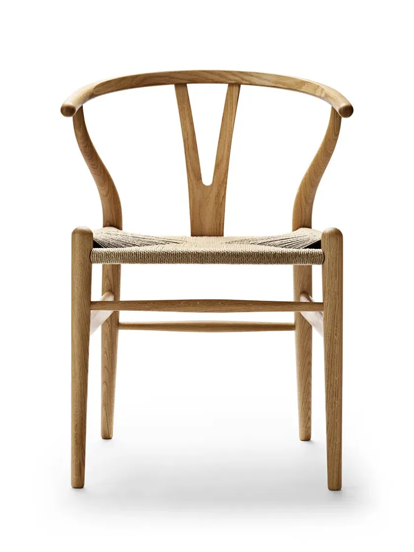 Carl Hansen & Søn Y-stol CH24, sort eg af Hans J. Wegner> Spisebordsstole